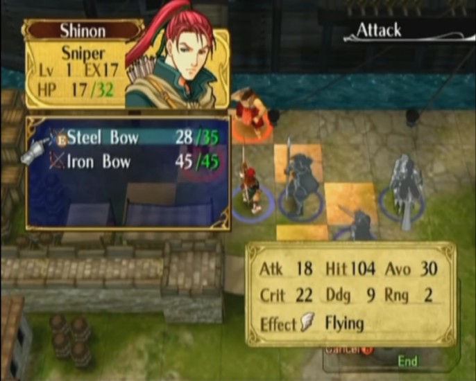 Shinon combat screen