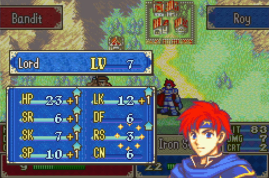 Roy Level Up Screen